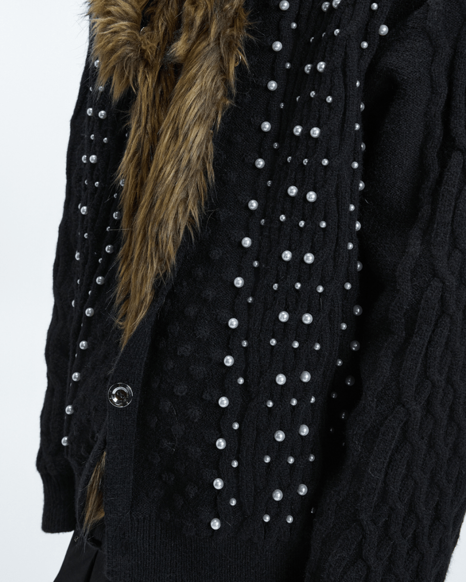 [ArguE CulturE] Royal Fang Fur Knit Coat na2254