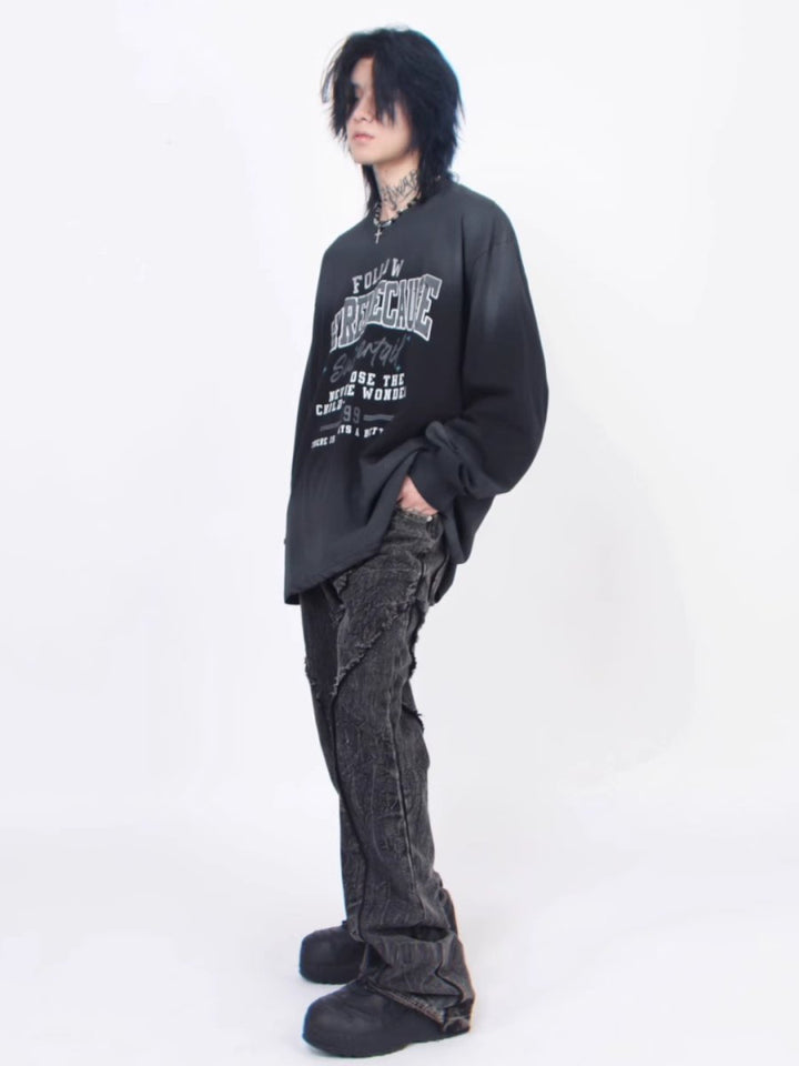 【Mz】high street long-sleeved T-shirt na1376