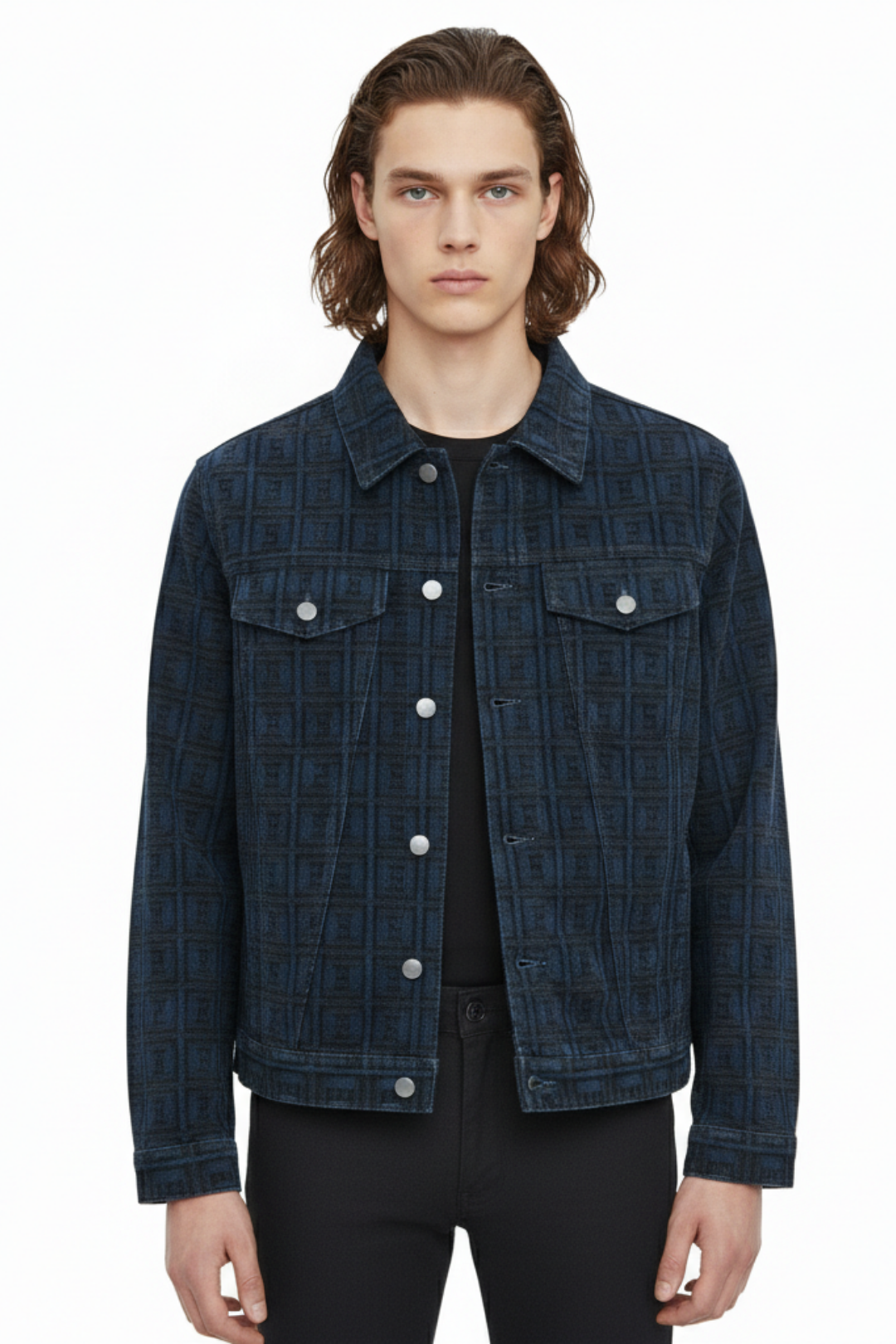 Embossed Monogram Denim Jacket  na2399