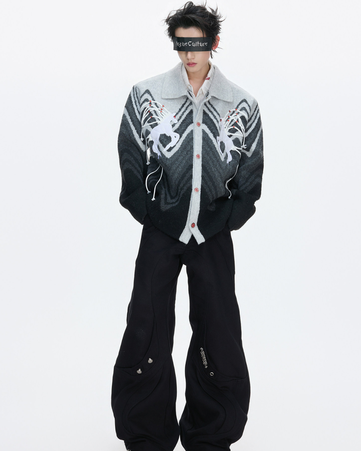 【ArguE CulturE】MYTHIC UNICORN KNIT JACKET na2288