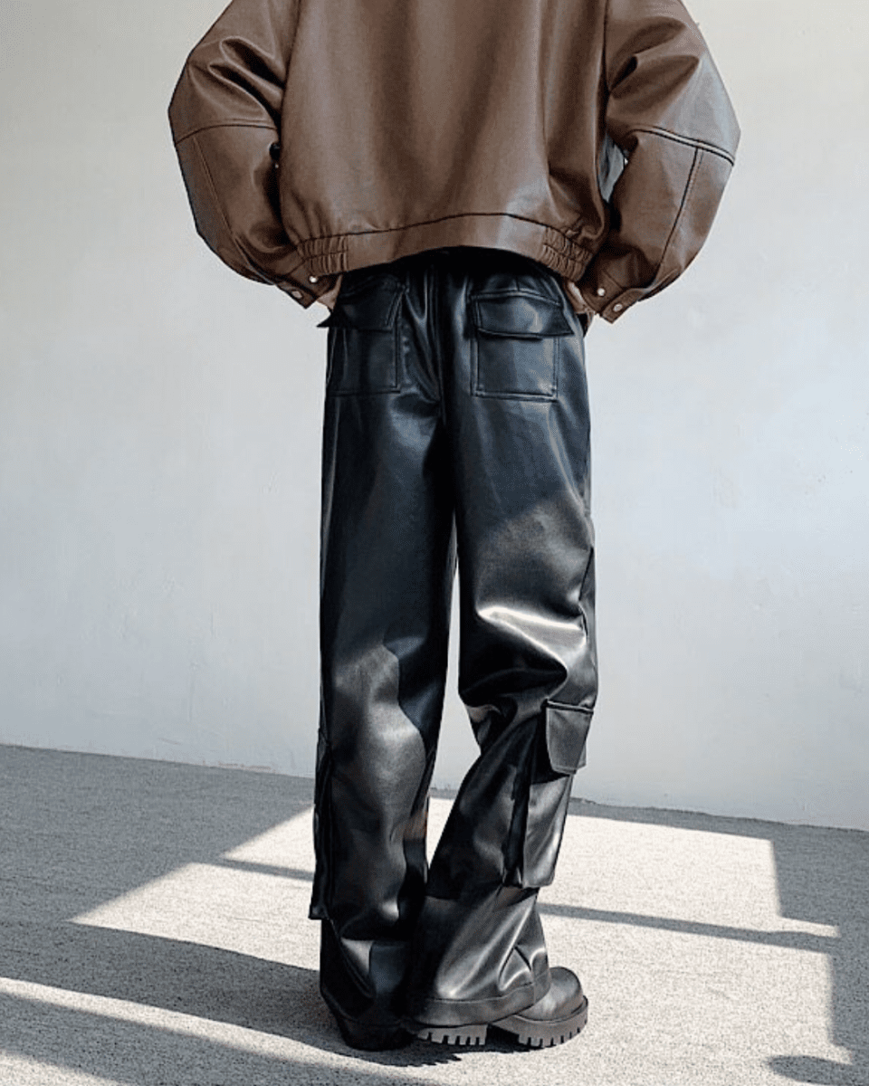 FORGE RIVET LEATHER PANTS na2308 
