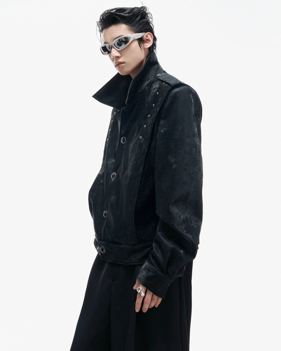 [ArguE CulturE] Noir Crest Cyber ​​Jacket na2255