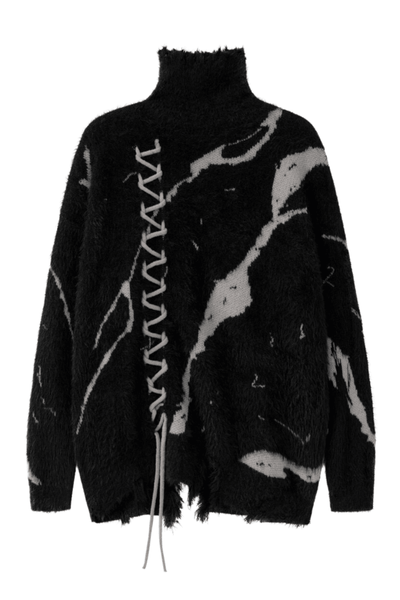 Punk Style Lace Knit Sweater na2457