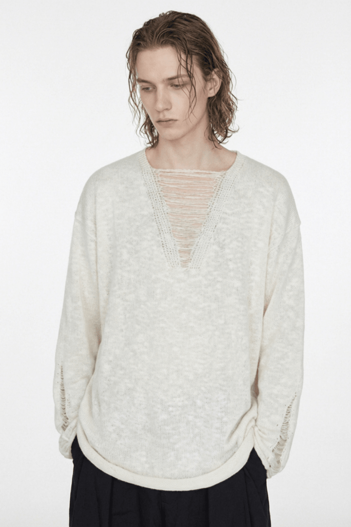 [CUIBUJU] V-neck loose trend within shirt na1061