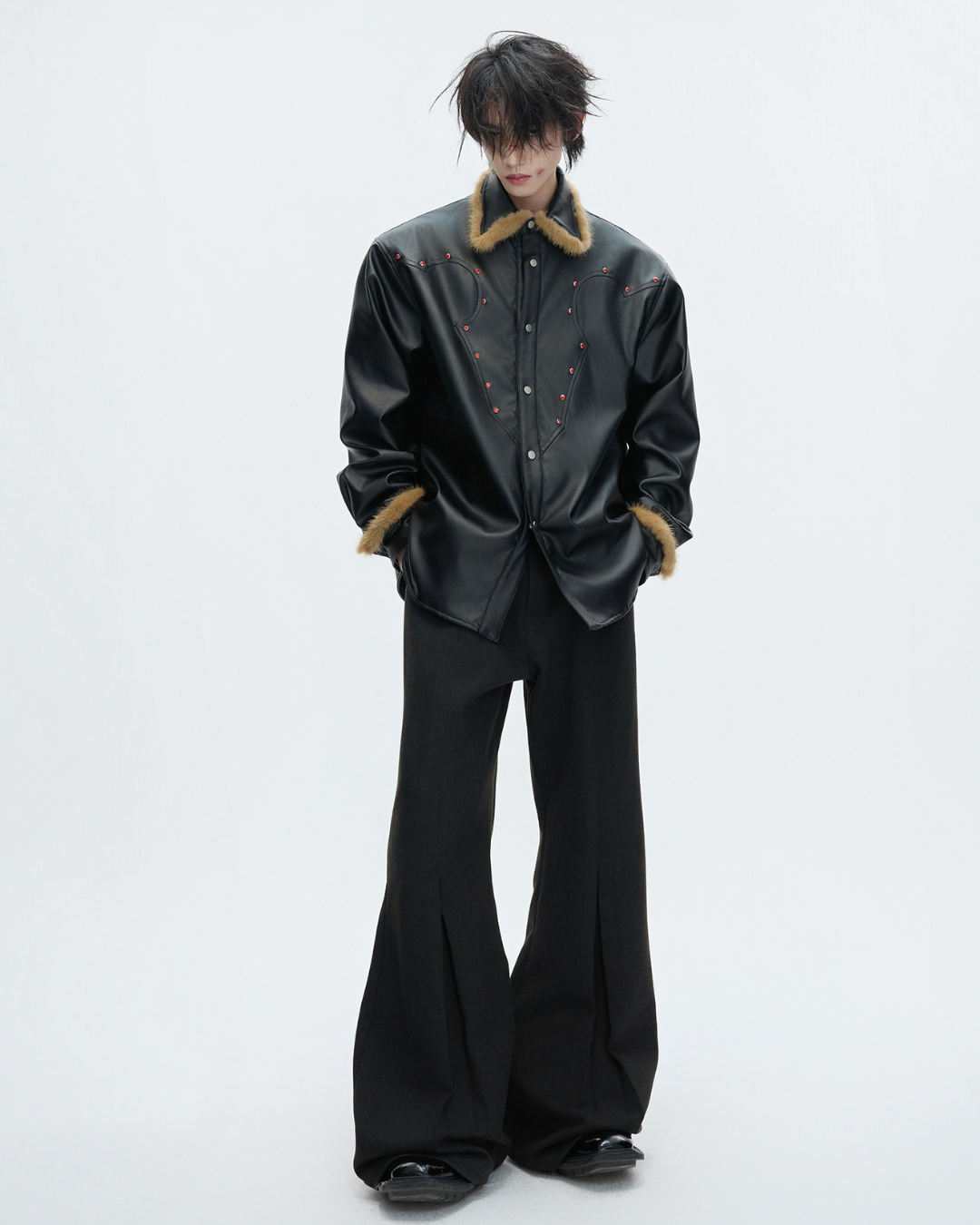 【ArguE CulturE】CRIMSON STUD LEATHER JACKET na2292