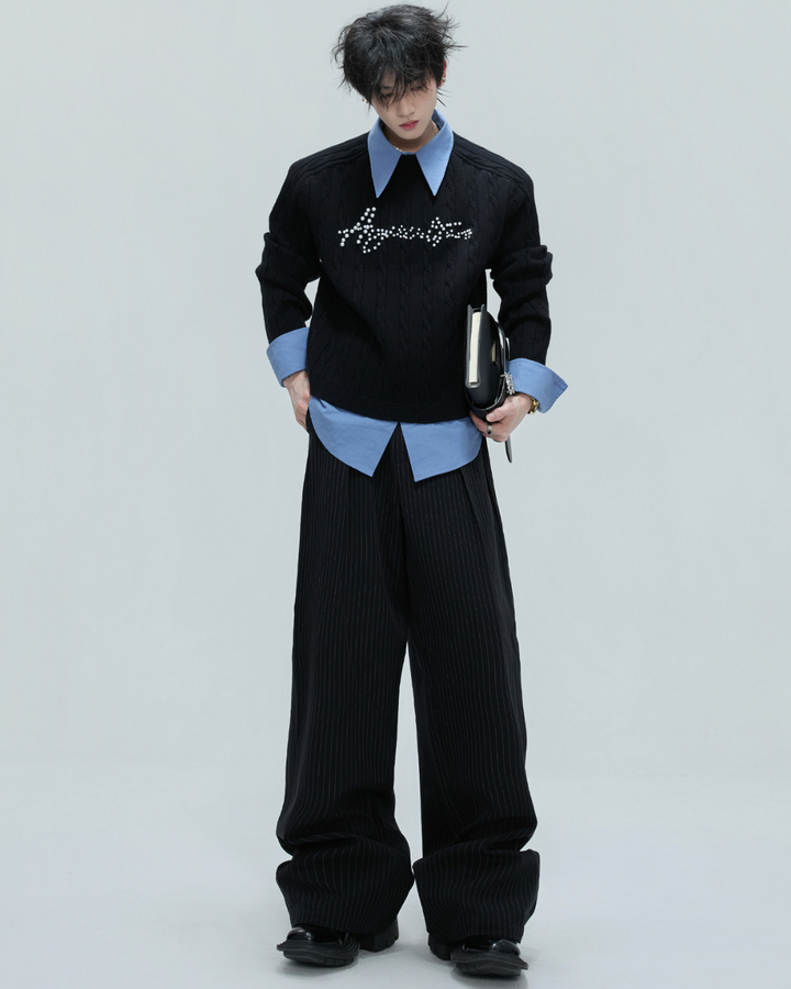 [ArguE CulturE]Pearl Logo Knit Sweater na2267