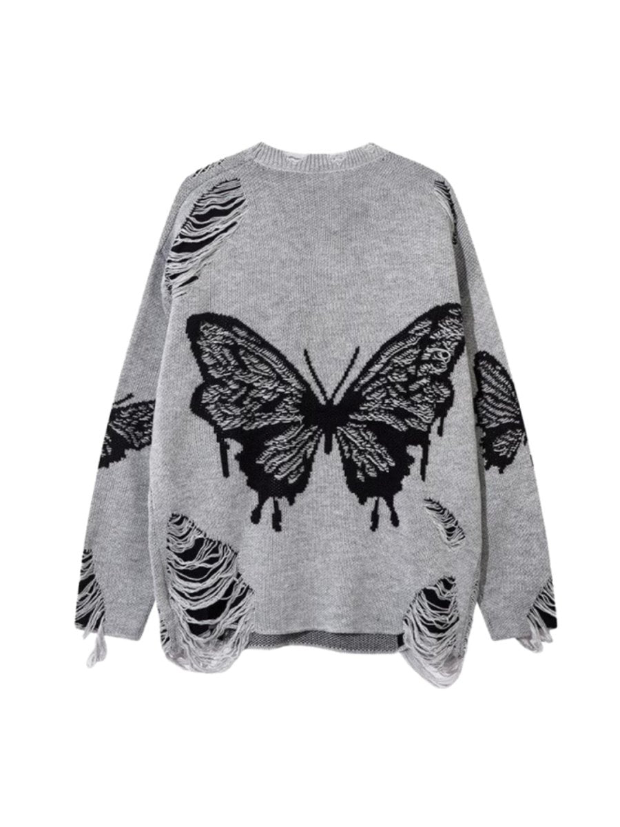 【Mz】broken holes design oversize knit  na1545