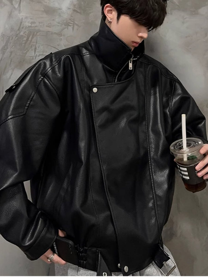 【JH HOMME】Black biker style jacket  na1561