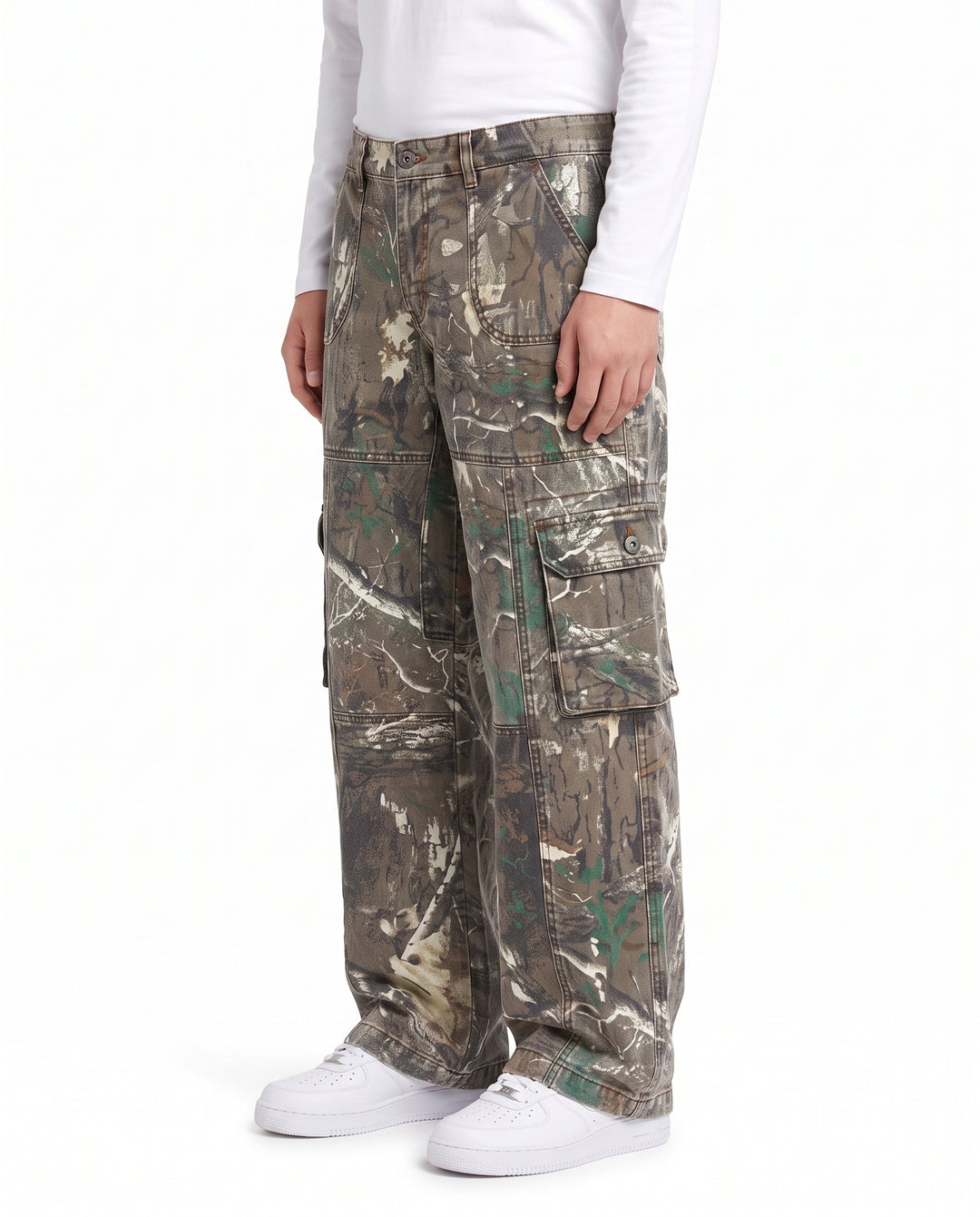 Foldover Wide Jeans na2991