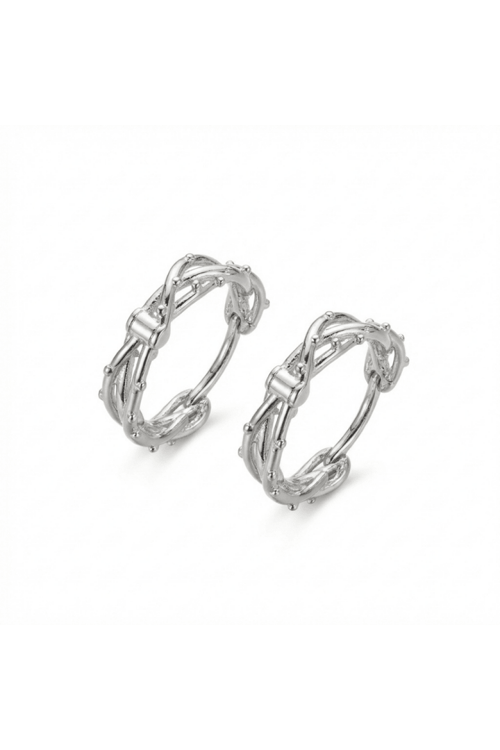 Twist-Detail Hoop Earrings  na2352