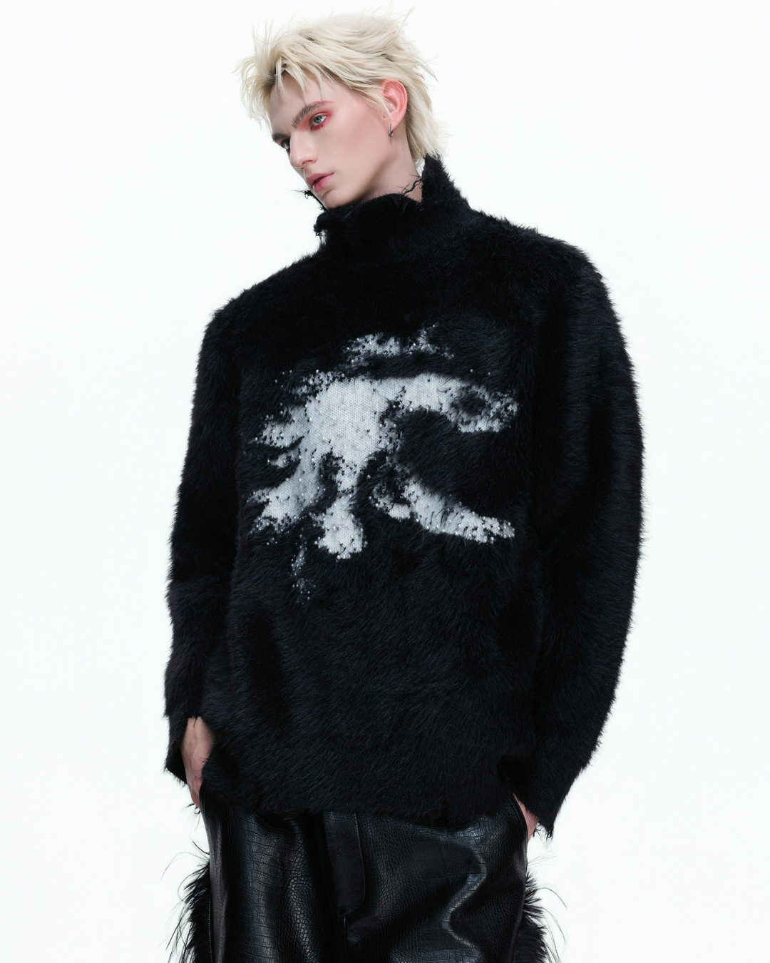 【ArguE CulturE】Crimson Howl Fur Jacket na2285