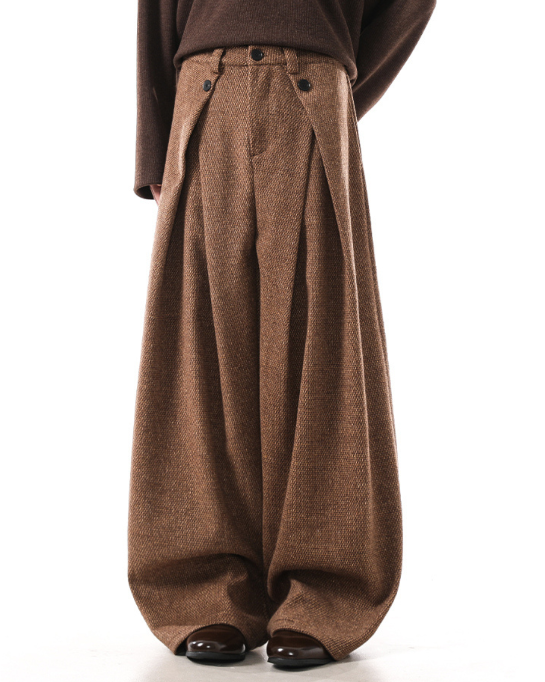 [BLANKIN] Crafted Volume Wide Slacks na2280