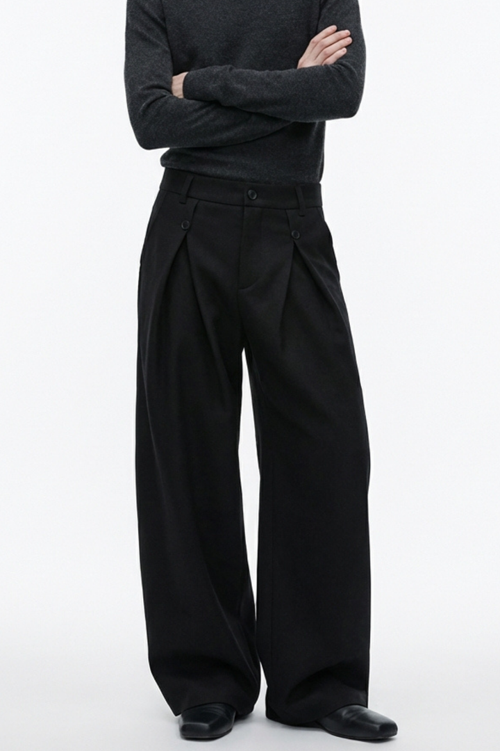 Wide Tuck Slacks na2361