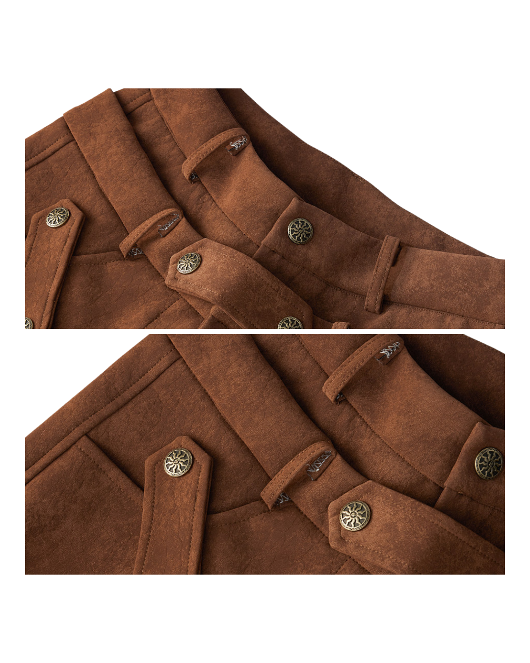 [ArguE CulturE] Brown Suede Buggy Pants na2286