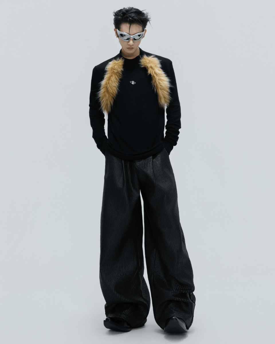 [ArguE CulturE] Golden Fang Fur Knit na2253