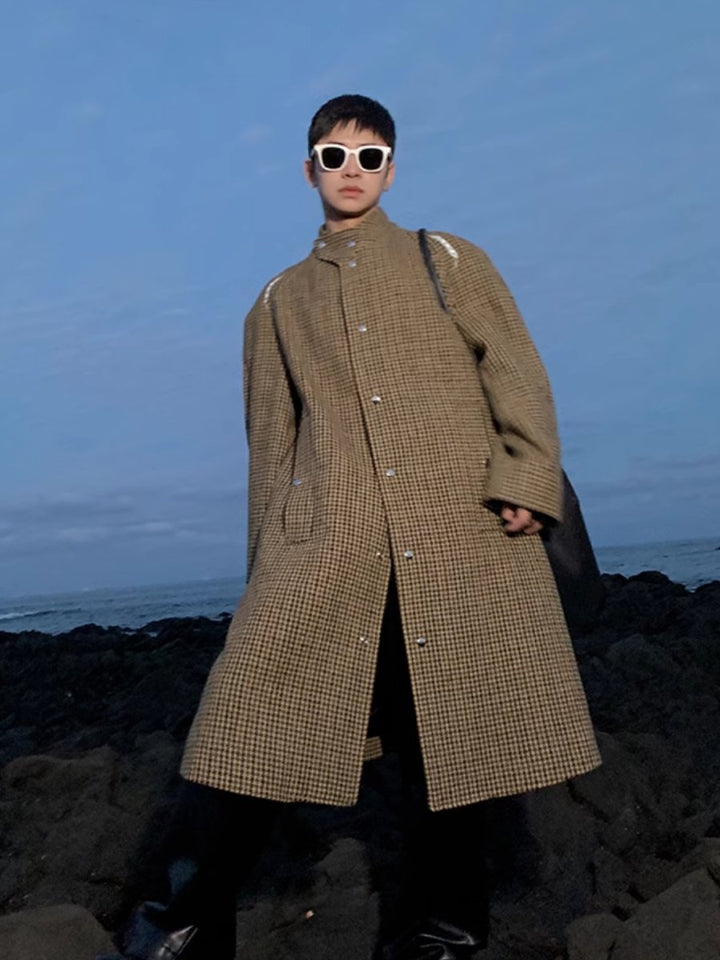 [ESC MAN STUDIO] mid-length wool coat na1616