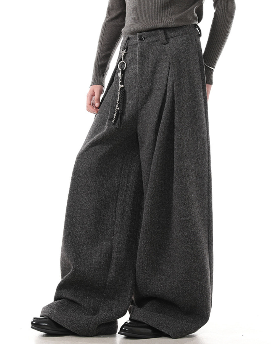 [BLANKIN] Muted Volume Wide Slacks na2284