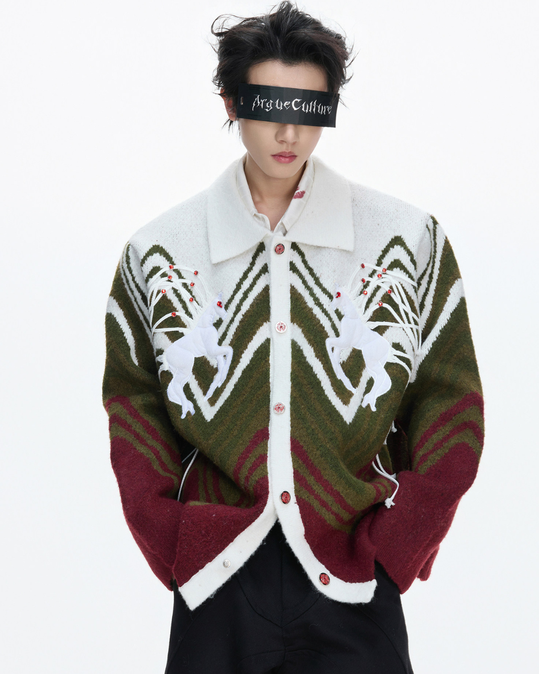 【ArguE CulturE】MYTHIC UNICORN KNIT JACKET na2288