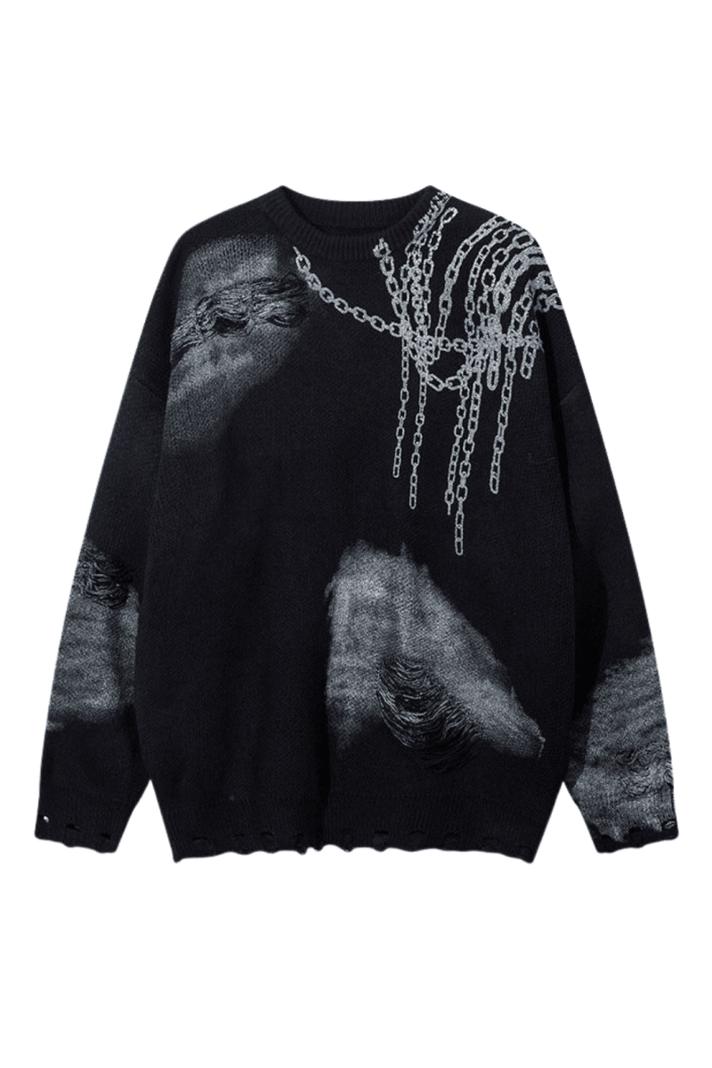 Street Abstract Knit Sweater na2463