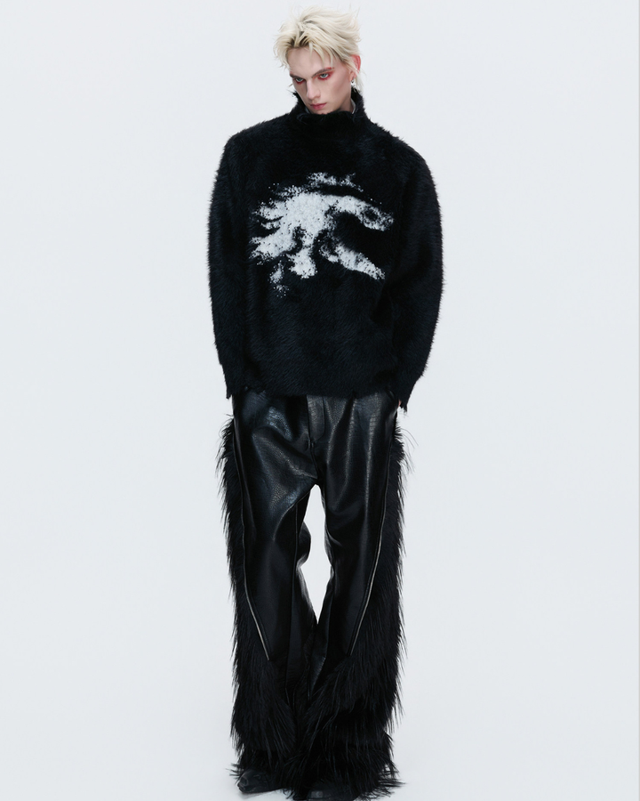 【ArguE CulturE】Crimson Howl Fur Jacket na2285