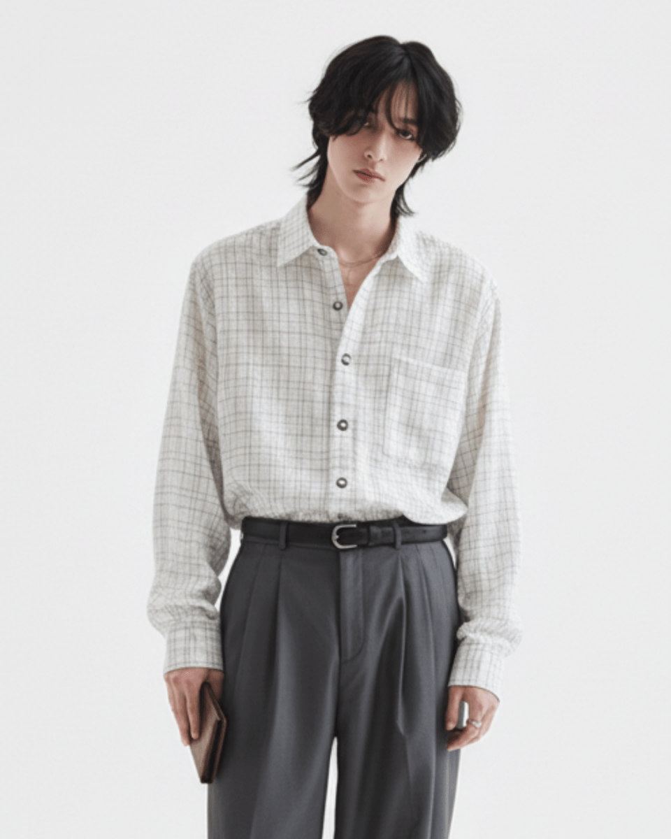 [MRCYC] Seoul Check Over Shirt na2218 
