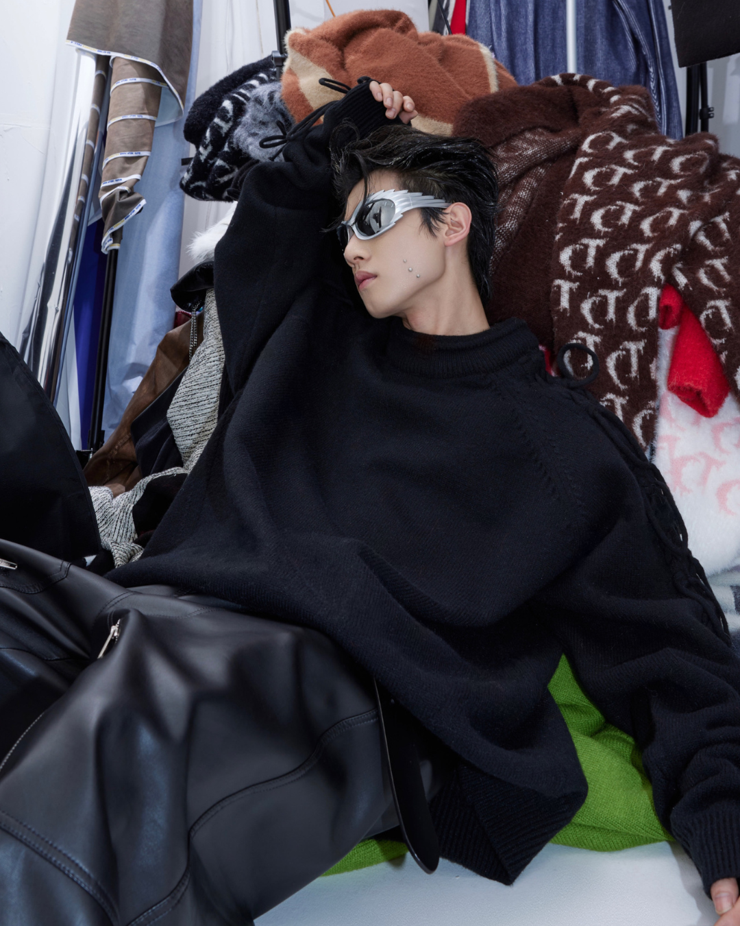 [ArguE CulturE] Fringe Arm Knit Sweater na2266