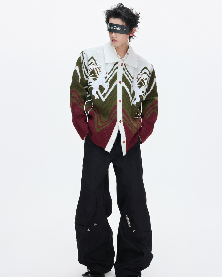 【ArguE CulturE】MYTHIC UNICORN KNIT JACKET na2288