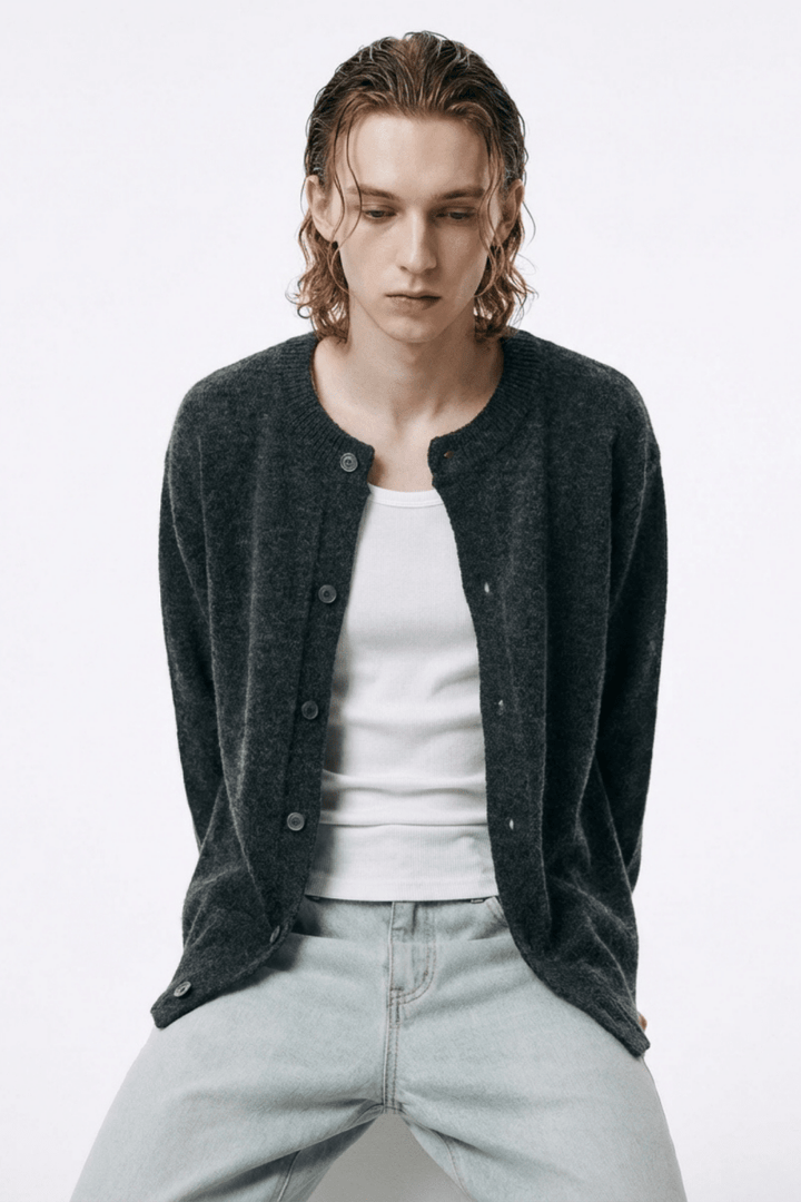 Soft Wool Button Cardigan na2362