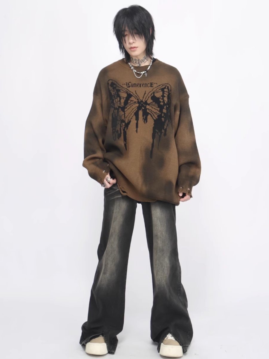 【Mz】broken holes sweater na1474