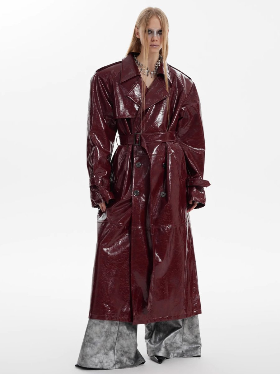 【CulturE】knee Length Trench Coat na1528