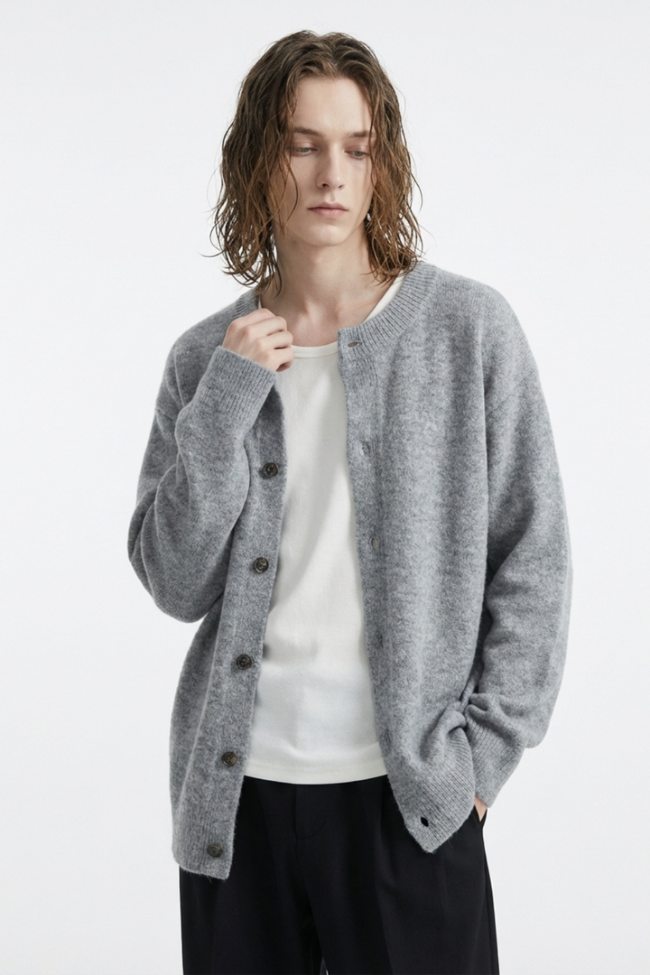 Soft Wool Button Cardigan na2362