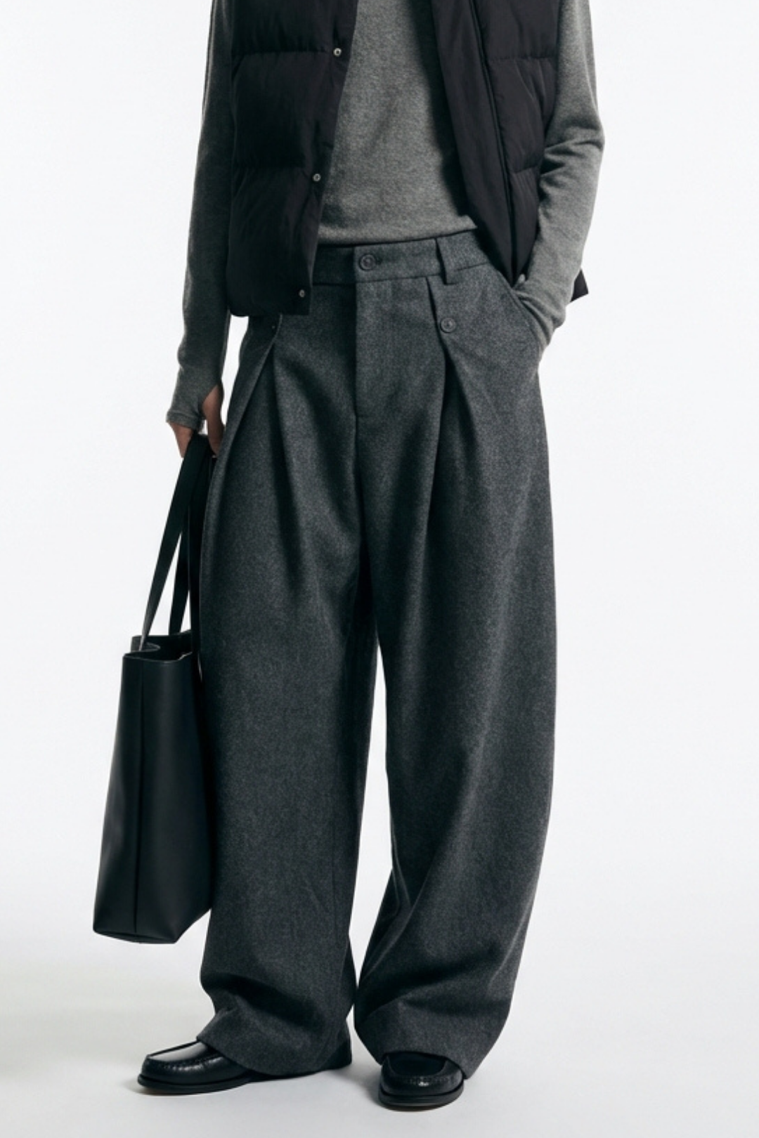 Wide Tuck Slacks na2361