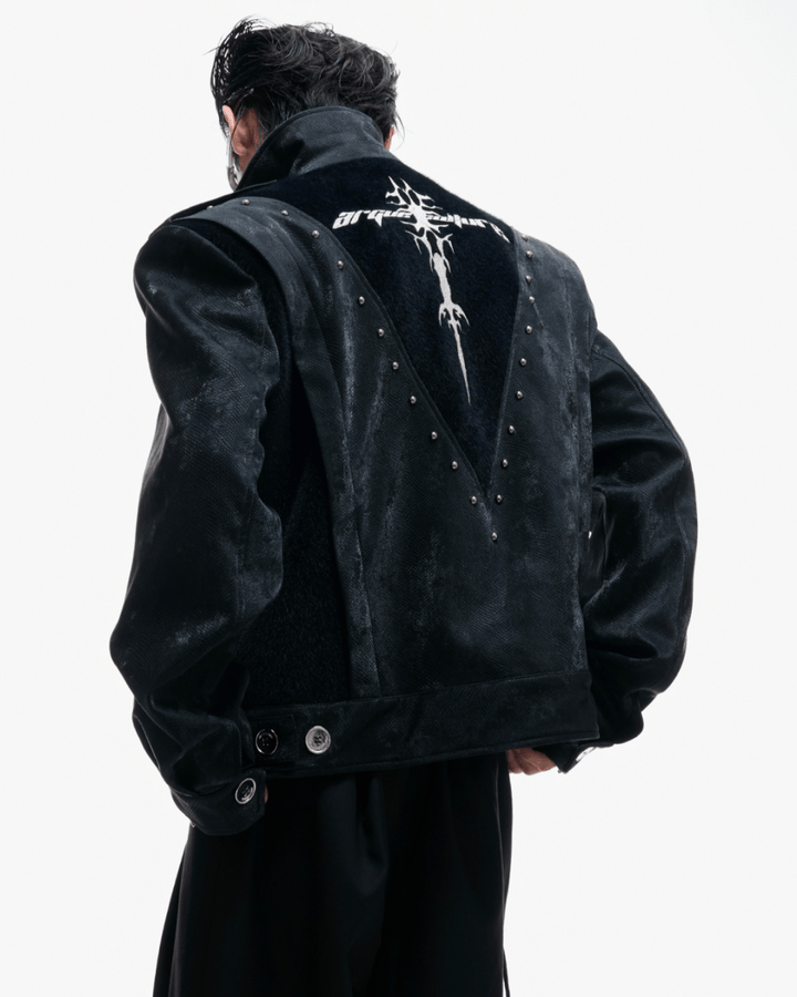 [ArguE CulturE] Noir Crest Cyber ​​Jacket na2255