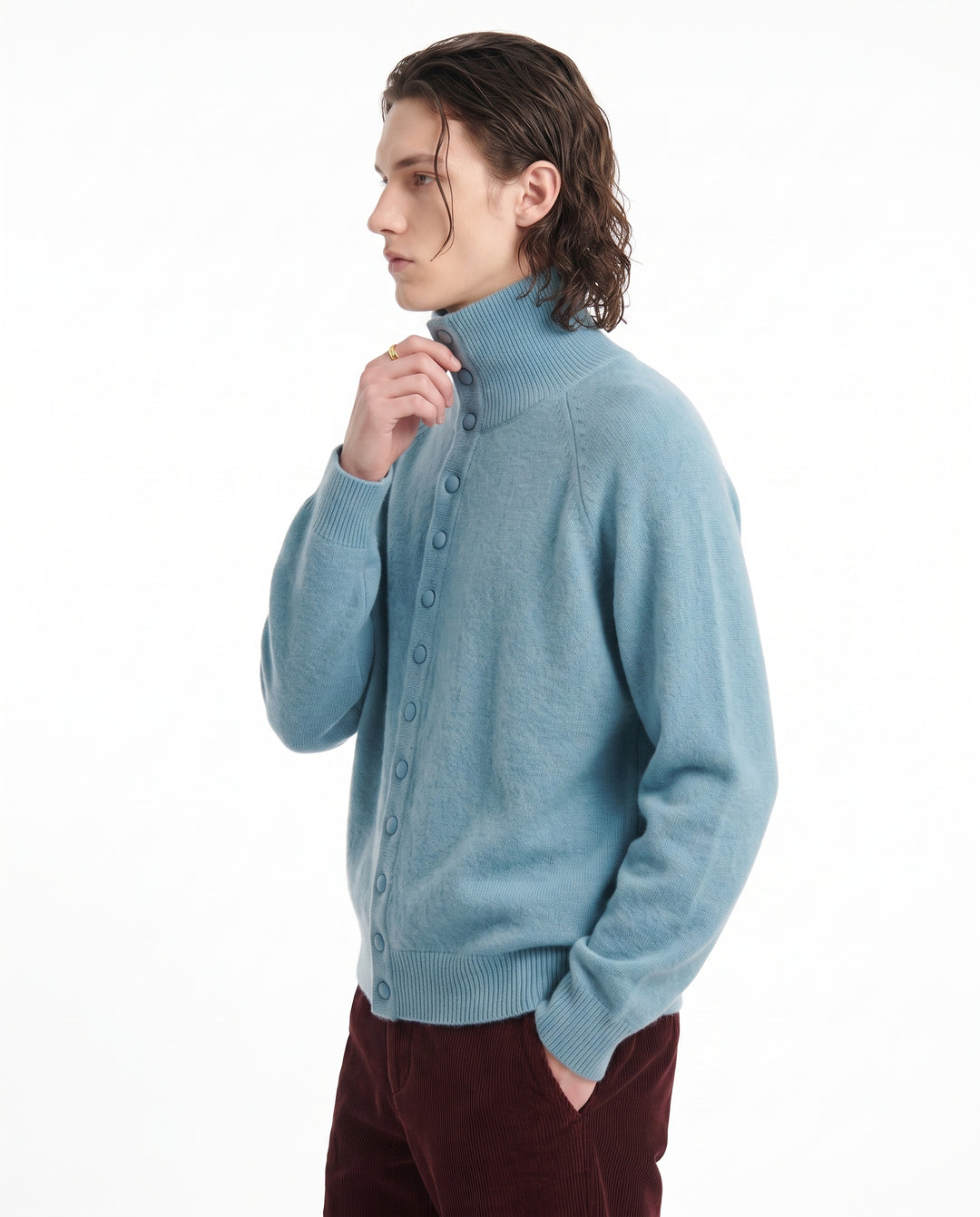 High Neck Cardigan na2987