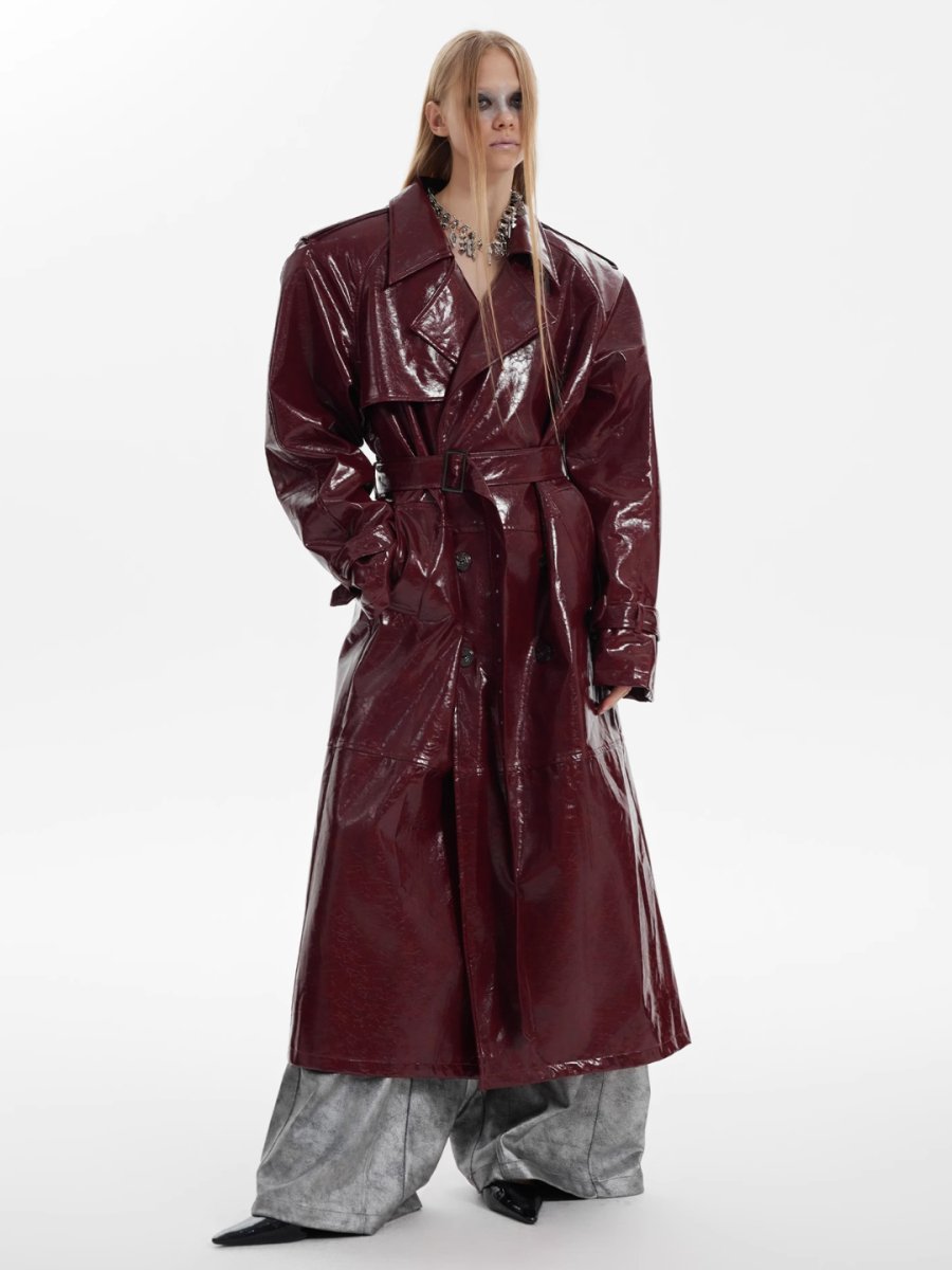 [CultureE] knee length trench coat na1528