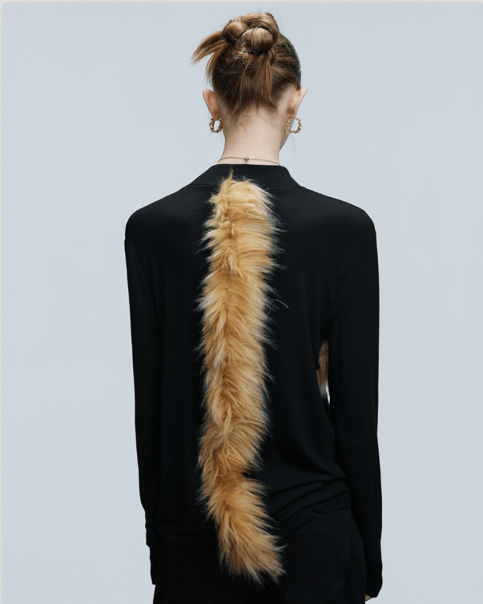 [ArguE CulturE] Golden Fang Fur Knit na2253