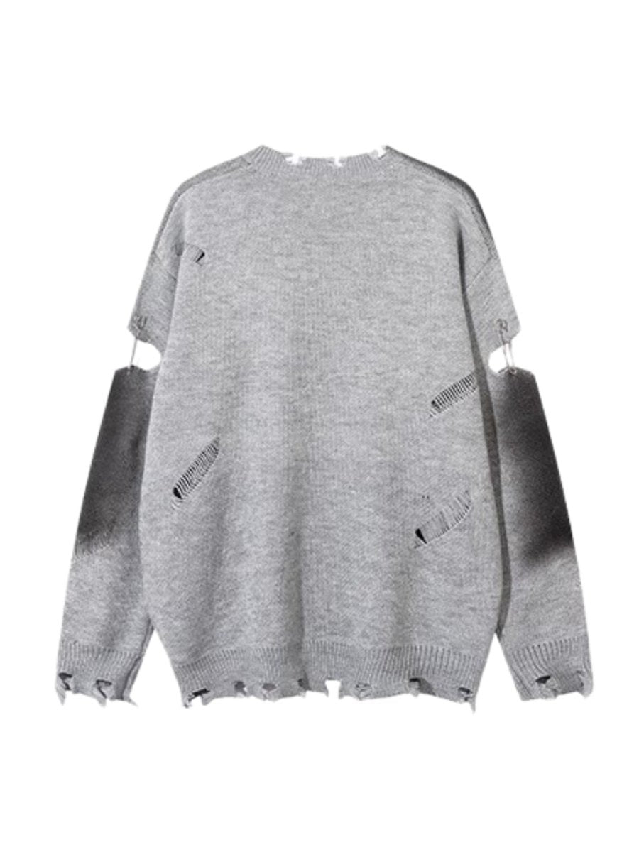 【Mz】high street broken hole cross pin knit na1547