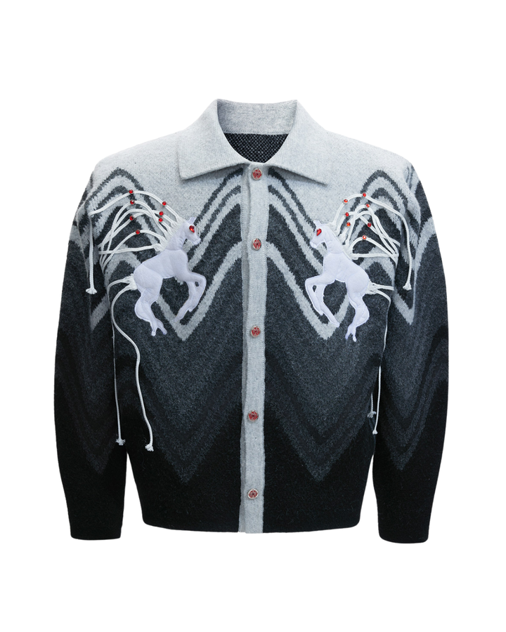 【ArguE CulturE】MYTHIC UNICORN KNIT JACKET na2288