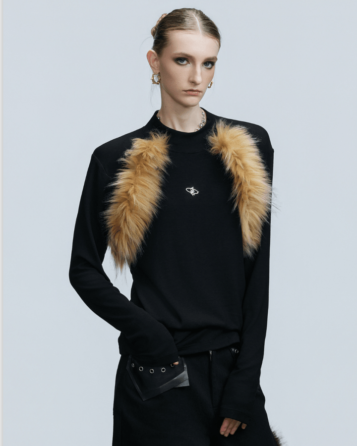 [ArguE CulturE] Golden Fang Fur Knit na2253
