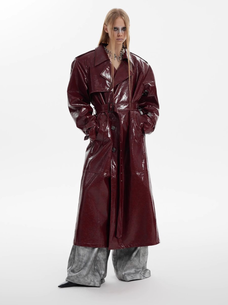 【CulturE】knee Length Trench Coat  na1528