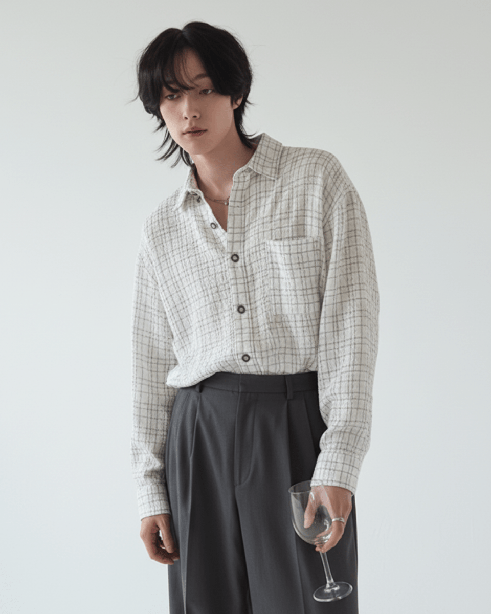 [MRCYC] Seoul Check Over Shirt na2218 