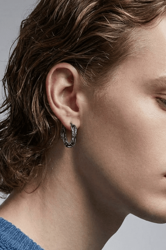 Twist-Detail Hoop Earrings  na2352