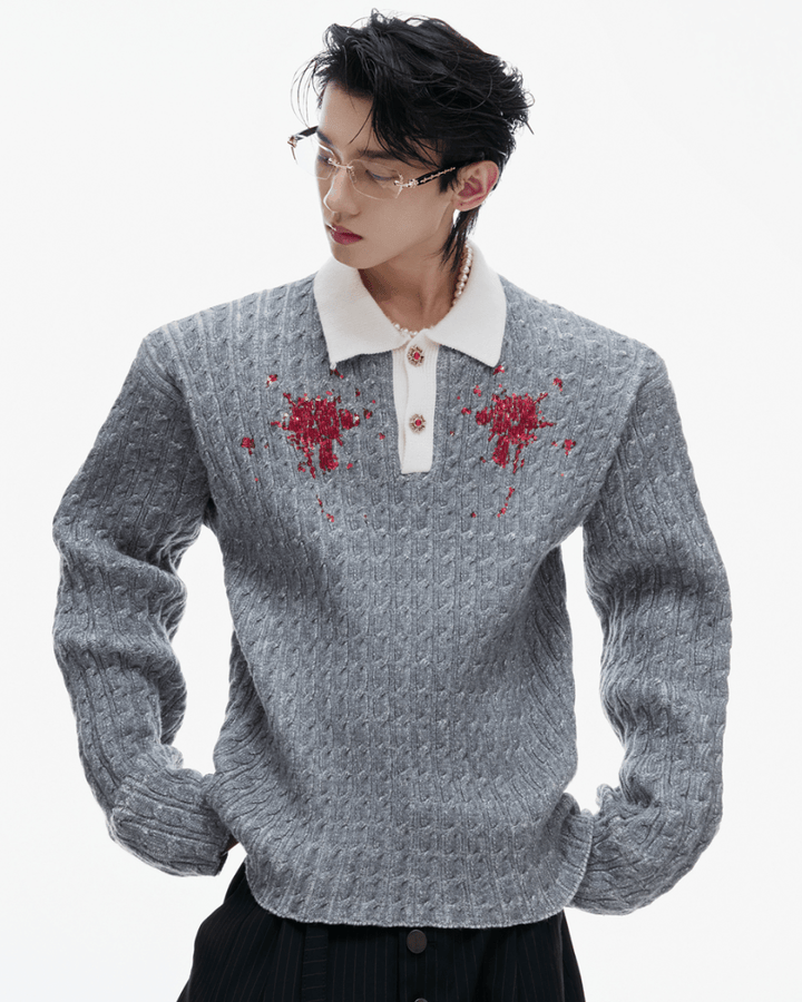 [ArguE CulturE] Garnet Bloom Knit Top na2250