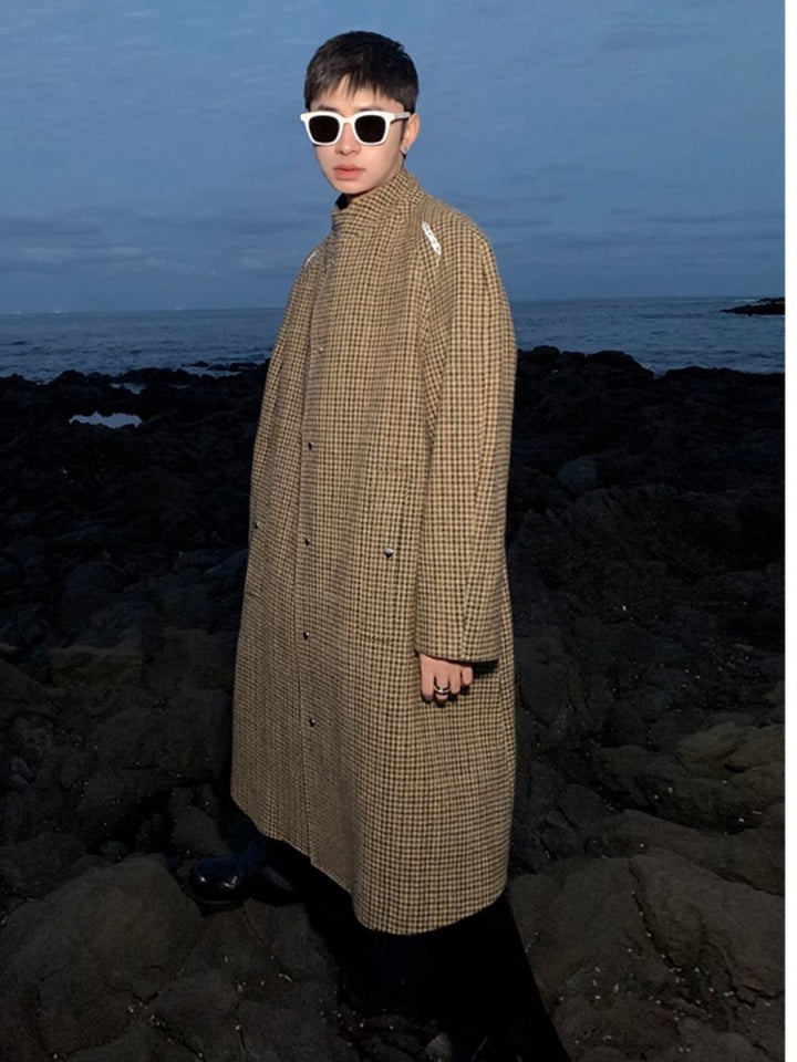 [ESC MAN STUDIO] mid-length wool coat na1616