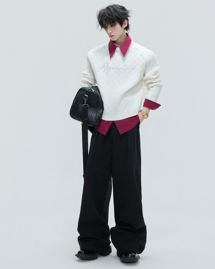 [ArguE CulturE]Pearl Logo Knit Sweater na2267