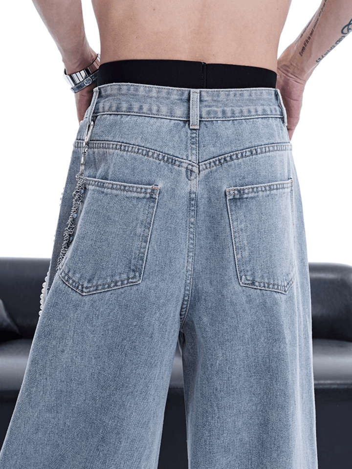 High Street Wide-Leg Pearl Jeans NA1154