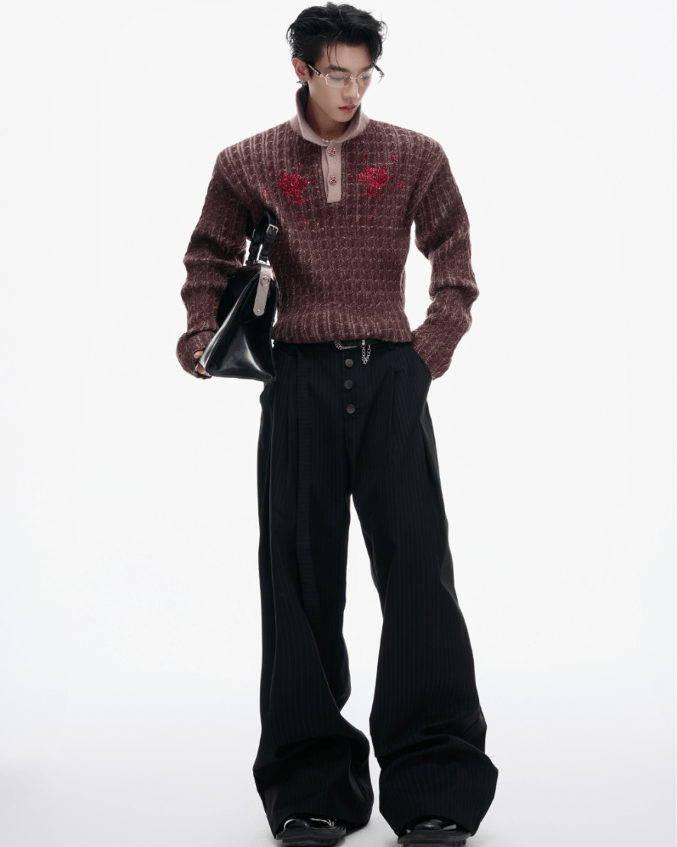 [ArguE CulturE] Garnet Bloom Knit Top na2250