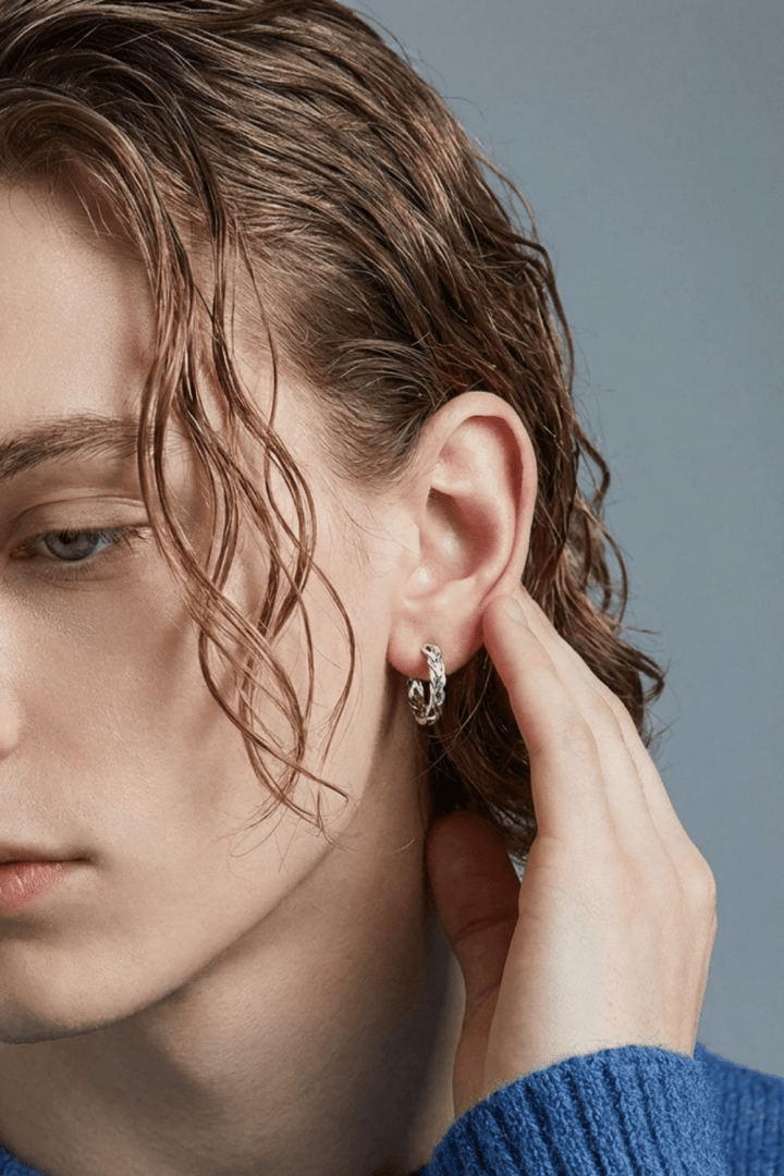 Twist-Detail Hoop Earrings  na2352