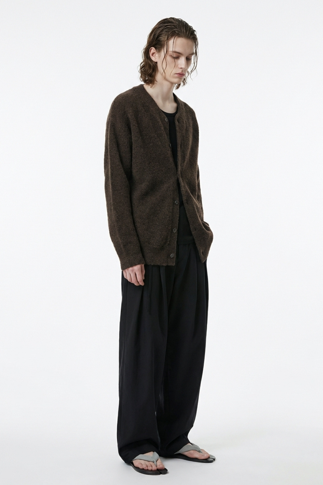 Soft Wool Button Cardigan na2362