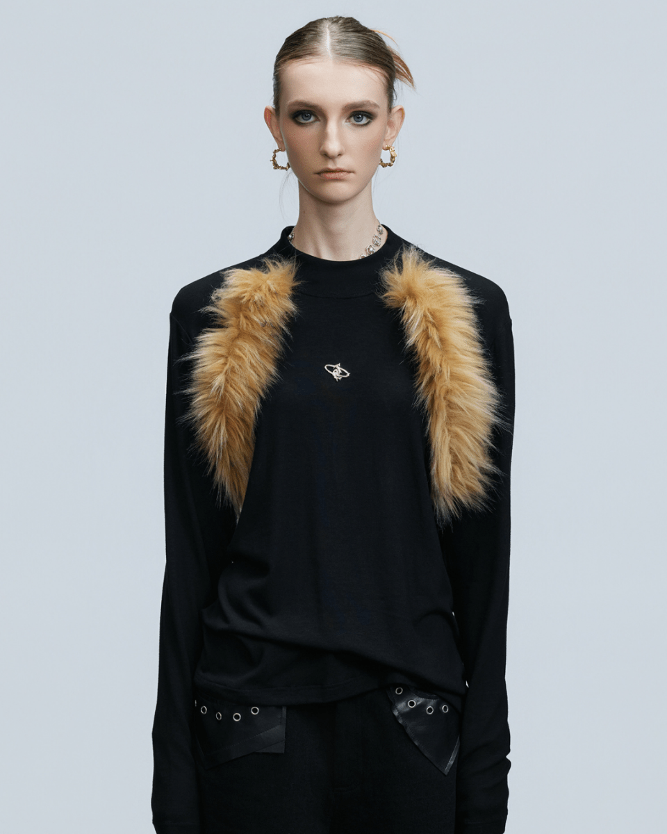 [ArguE CulturE] Golden Fang Fur Knit na2253